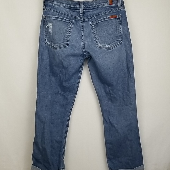 SOLD7 For All Mankind Skinny Crop & Roll Jeans Sz 27 - Picture 6 of 11